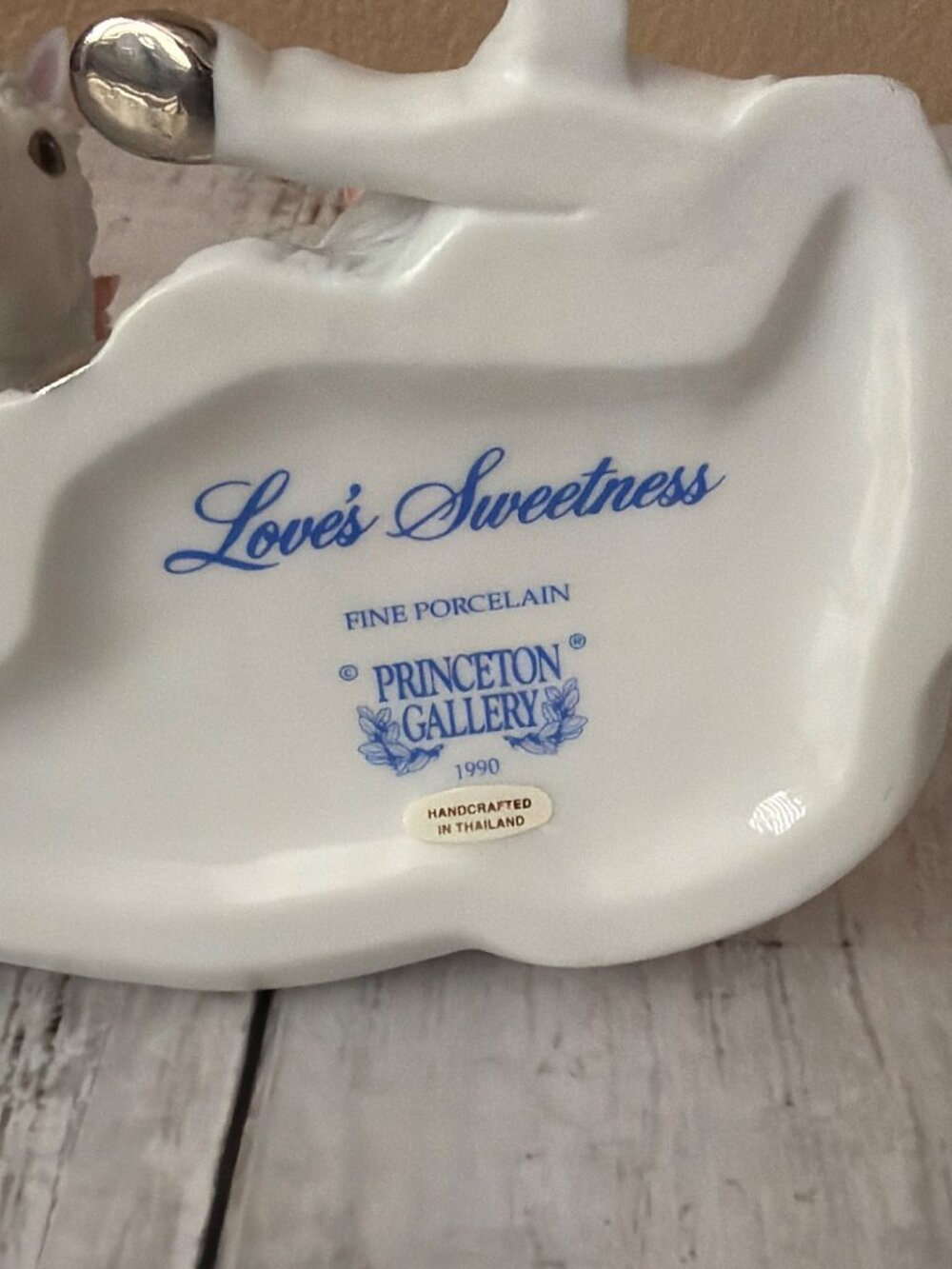 1990 Princeton Gallery Love’s Sweetness Unicorn Porcelain Figurine - No Box/COA - Picture 12 of 13